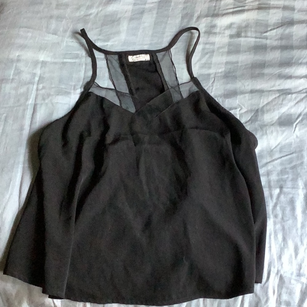 ⭐️Free People Black Tank Top Size SP⭐️